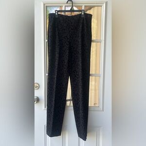 Black Scroll Pattern Pants